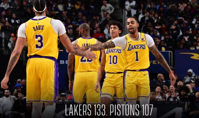 开云-26分大胜为湖人回血 拉塞尔打出赛季最佳表现